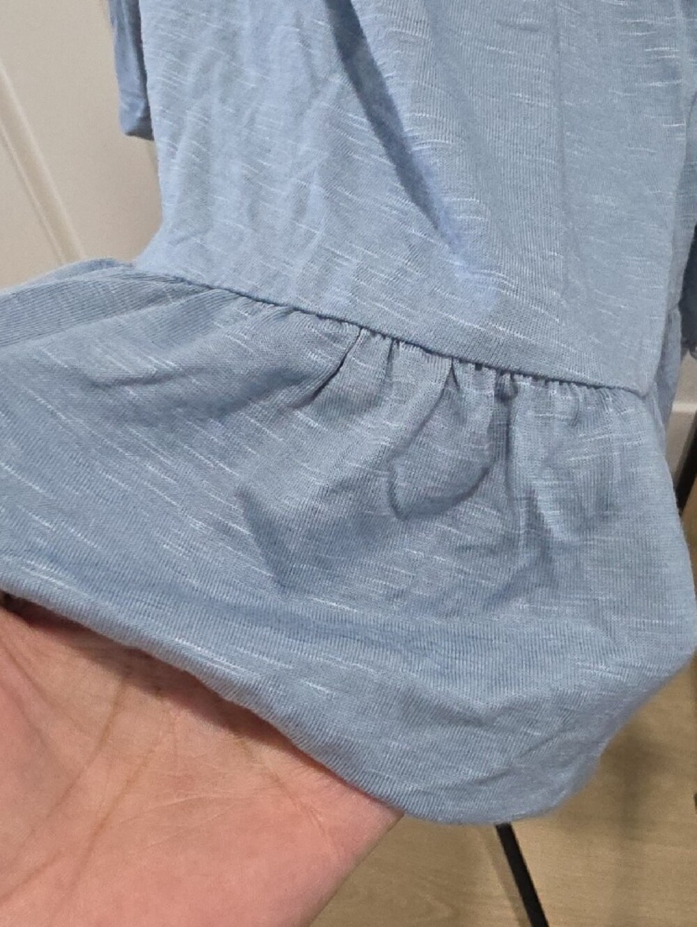 Style & Co. Light Blue Off-Shoulder Ruffle Tunic - Picture 5 of 9